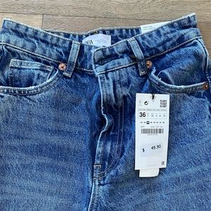 New with tags...Zara high-waist wide leg jeans